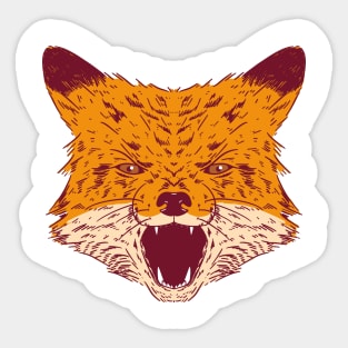 Angry Fox P R t shirt Sticker